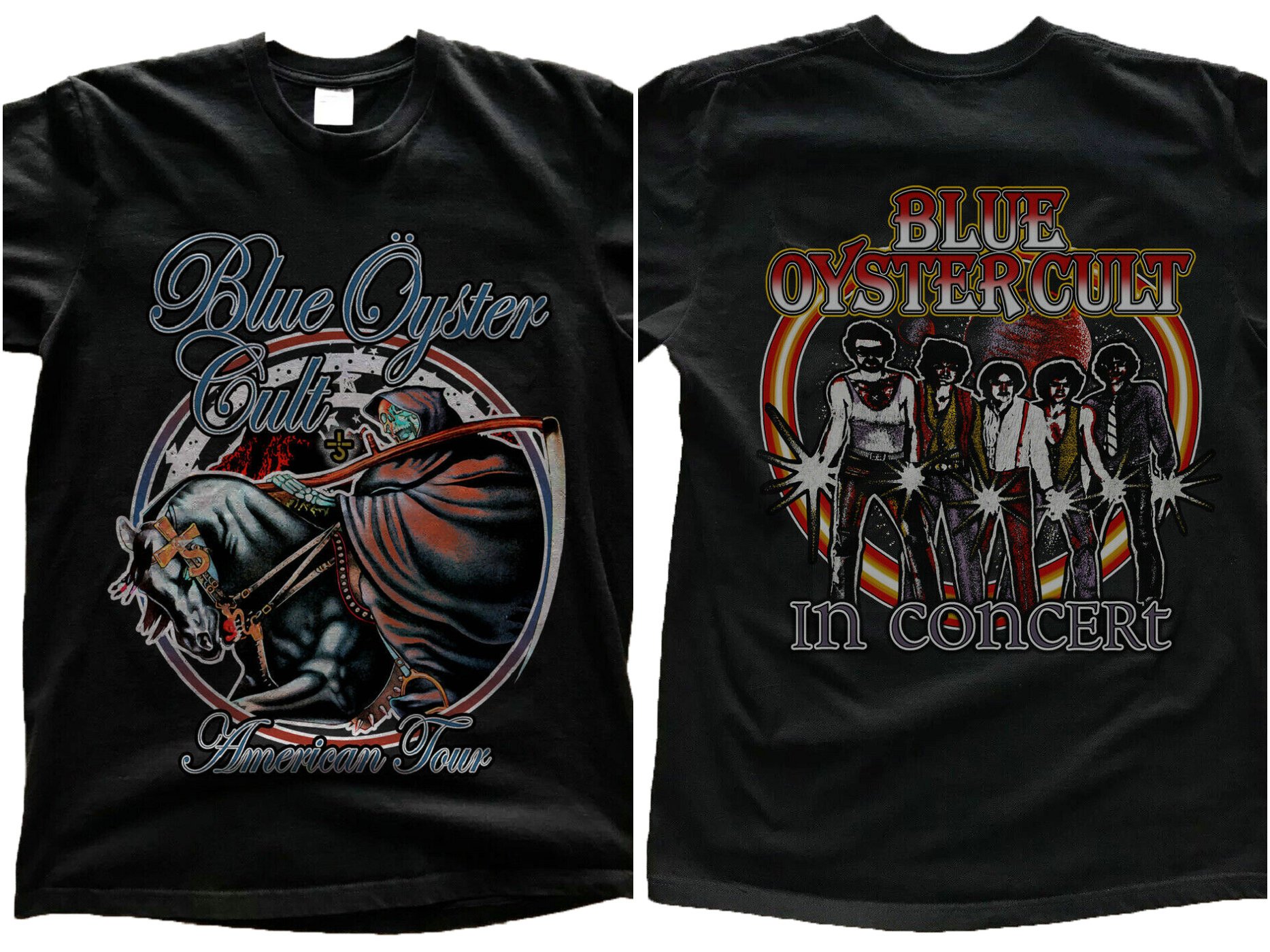 Rare Blue Oyster Cult 1978 Some Enchanted Evening Limited Black Cotton Reprint  T-Shirt