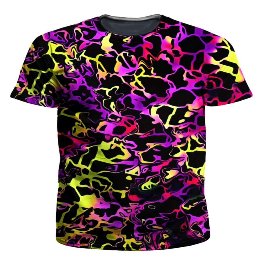 Psychedelic Rainbow Leopard Men’s T-Shirt