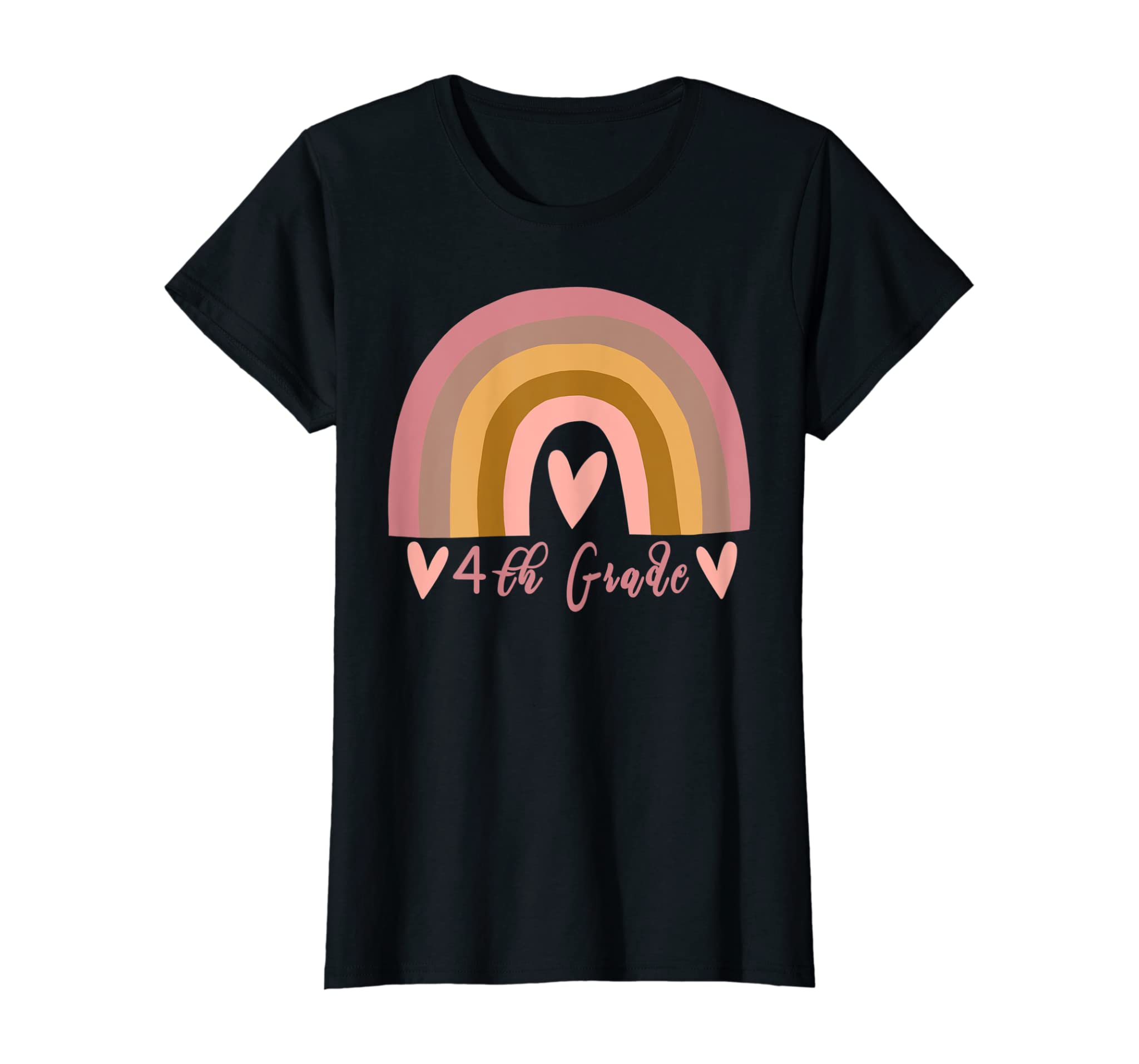 Womens Rainbow Fourth Grade Teacher Love Teaching 4th Grade Team T-Shirt