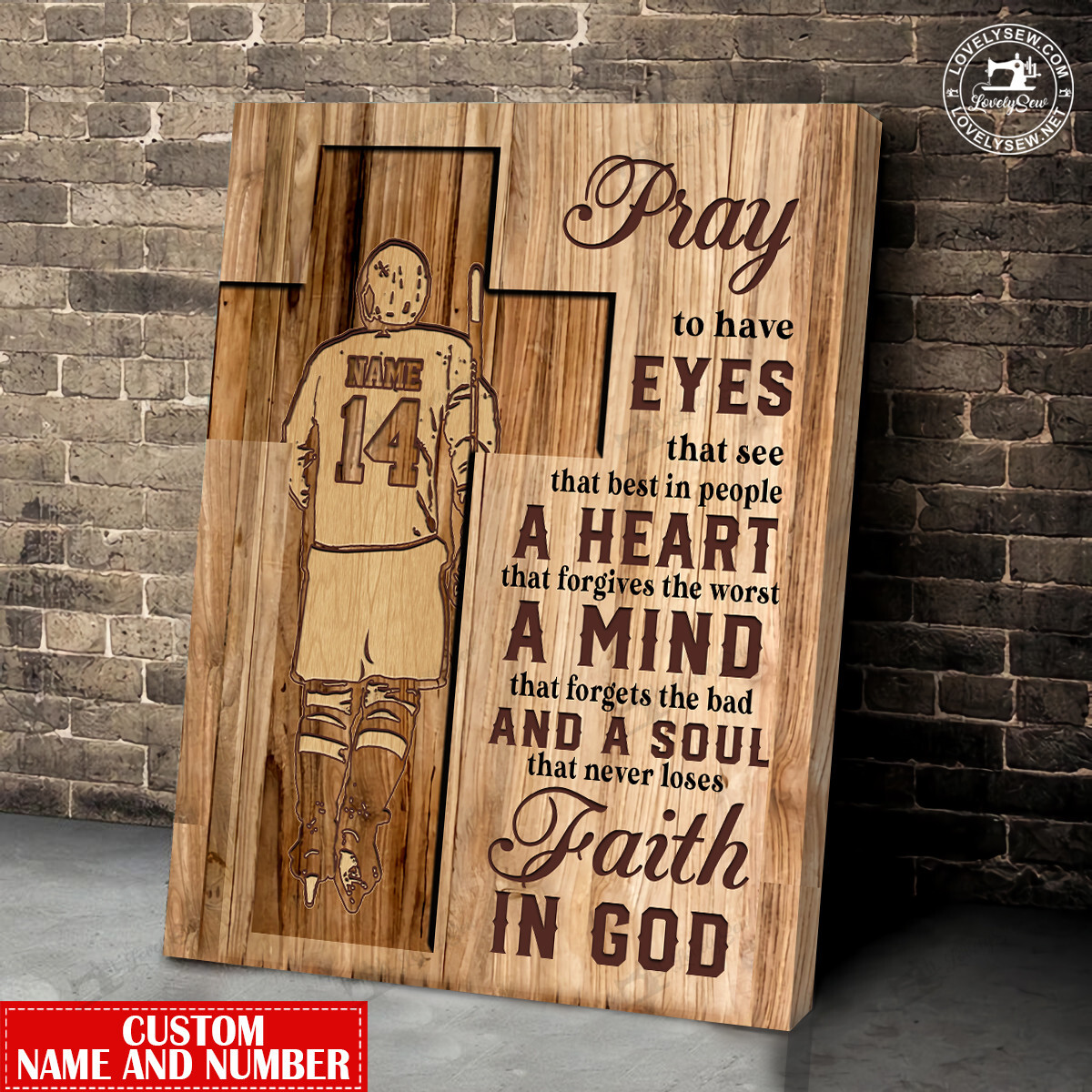 Gift For Hockey Lovers-Faith In God Personalized Poster & Matte Canvas Trk21121701-Trd21121701