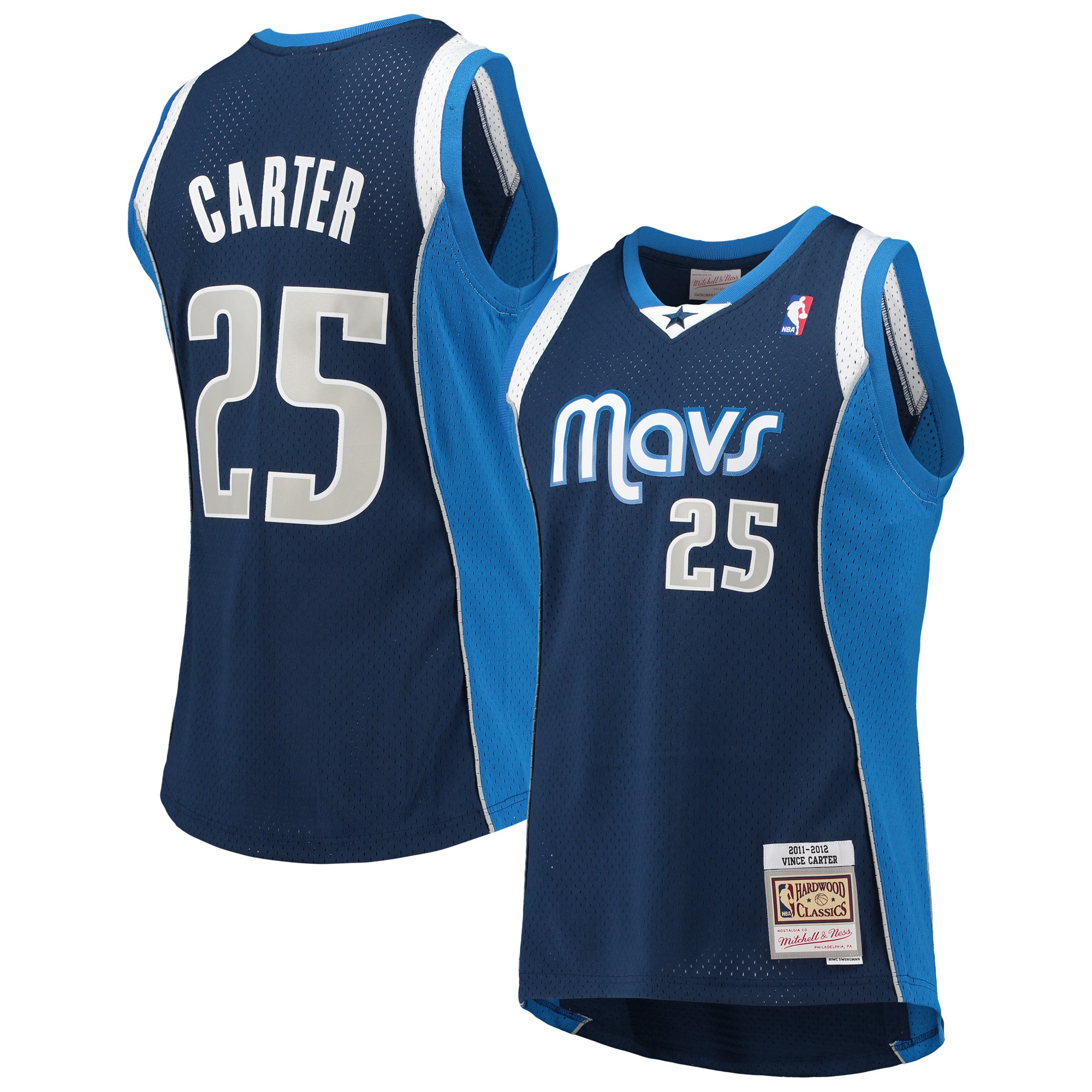 Vince Carter Dallas Mavericks Mitchell & Ness 2011/12 Hardwood Classics Swingman Jersey – Navy