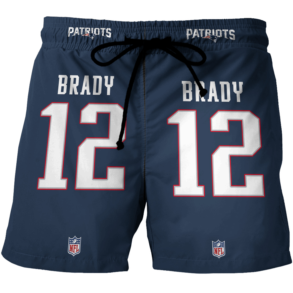 New England Patriots Brandy 12 Uniform 3D All Over Print Summer Beach Hawaiian Short