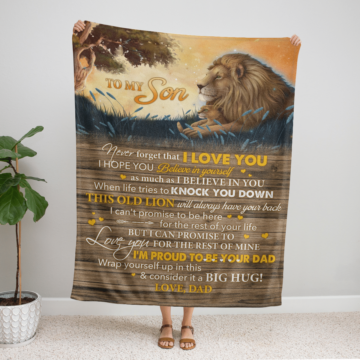 Blanket For Son Lion Blanket Gift For Son Never Forget That I Love You Blanket