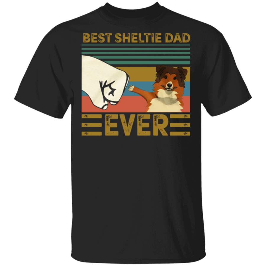 Best sheltie dad ever vintage bump fist T-Shirt