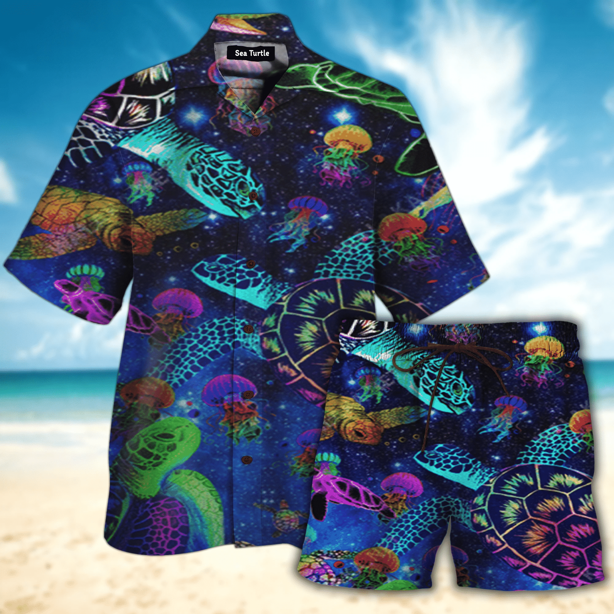 Sea Turtle Hawaii Shirt Set Unisex Ha101160