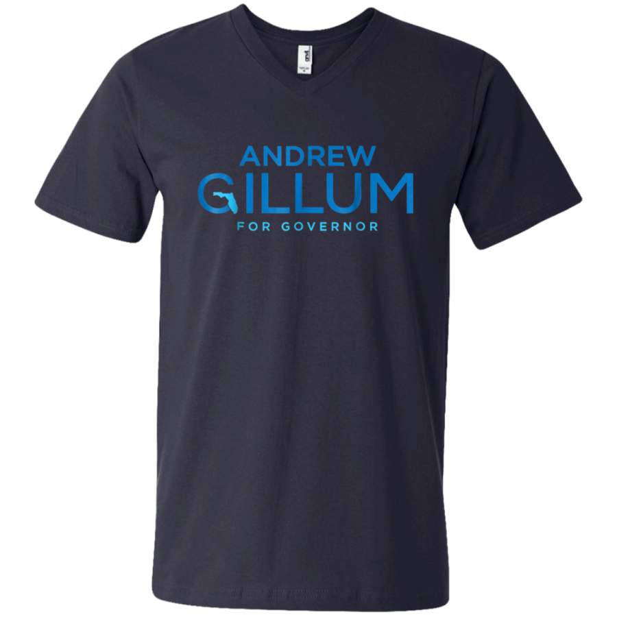 AGR Andrew Gillum For Governor Florida blue Unisex V-neck