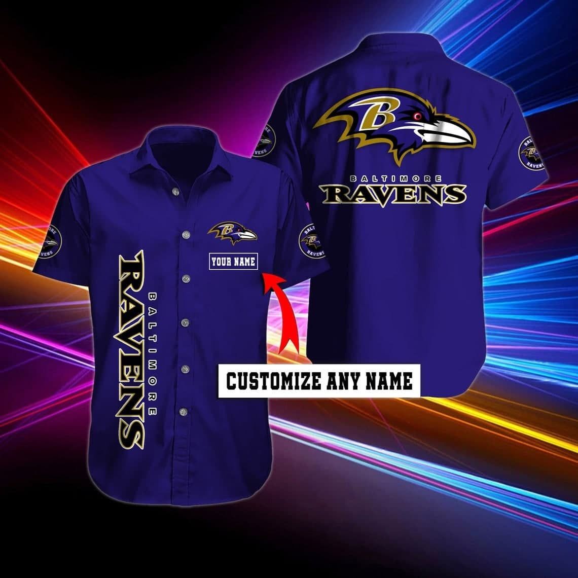 Baltimore Ravens Nfl Hawaiian Summer Shirt, Baltimore Ravens Summer Shirt, Baltimore Ravens Nfl Fan Hawaiian Shirt Short