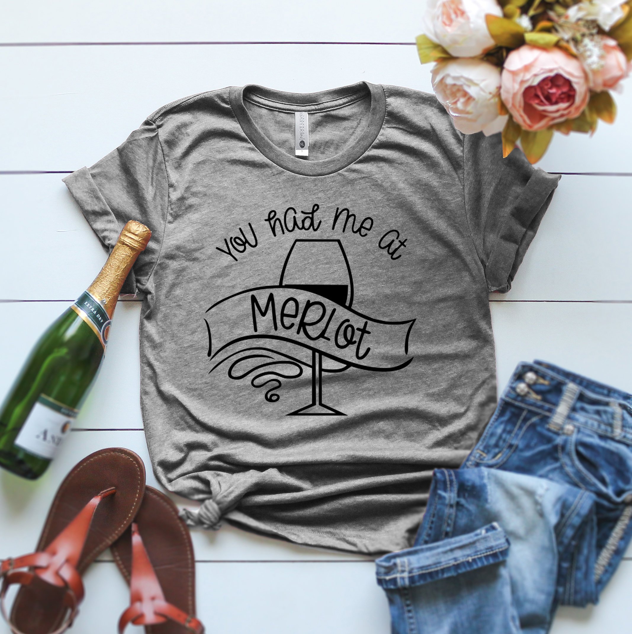 You Had Me At Merlot T-Shirt, Funny Wine T-Shirt, Workout T Shirt, Vacation Shirts, Cute Wine T-Shirt, Wine Shirt, Bachelorette Party Shirt