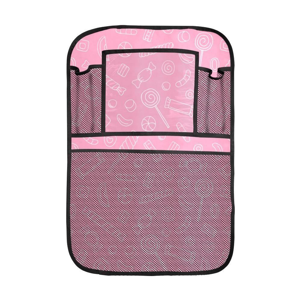 Sweet Candy Pink Background Car Seat Back Organizer