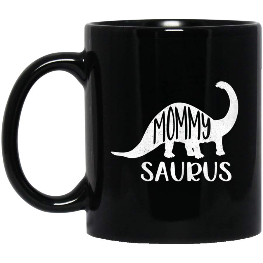 W Mommy Saurus Mommysaurus Dinosaur Mom Mother 11oz 15oz Black Mug Happy Easter Day Funny Colors Eggs Bunny Ears Peeps Cute