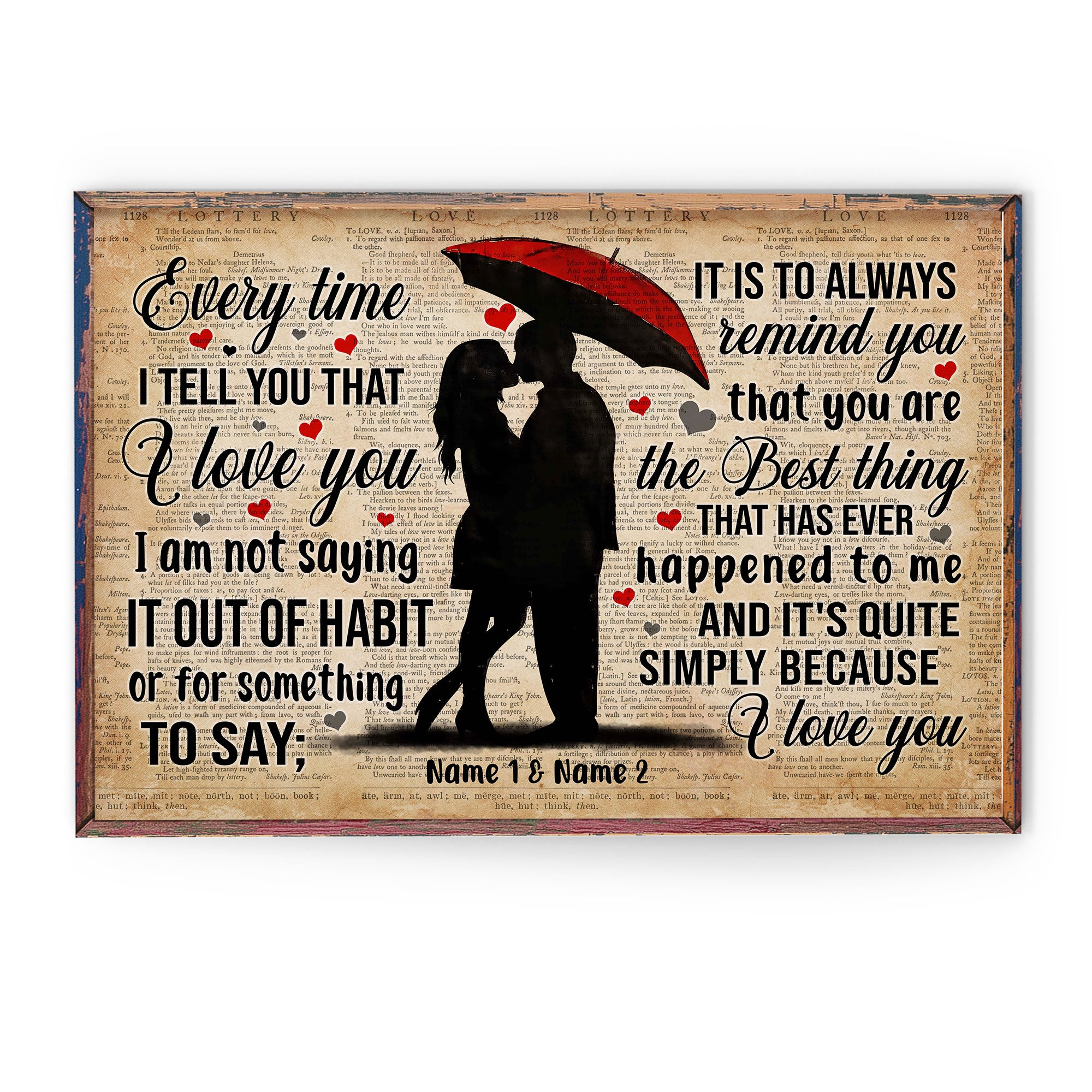And It’s Quite Simply Because I Love You, Family Custom Poster/Canvas, Gift For Couple, Partner, Anniversary Gift