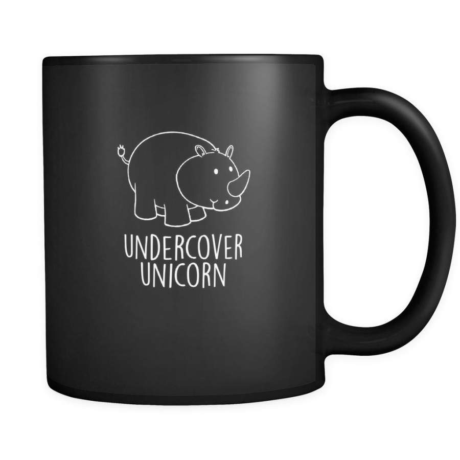 unicorns undercover unicorn 11oz Black Mug