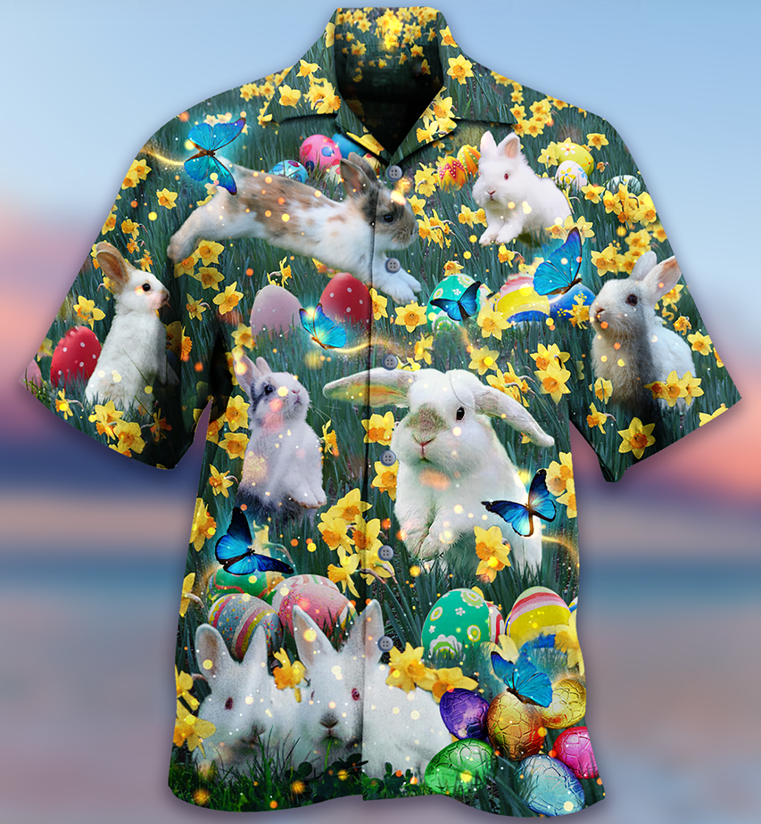 Rabbit Love Flowers Animals  – Hawaiian Shirt