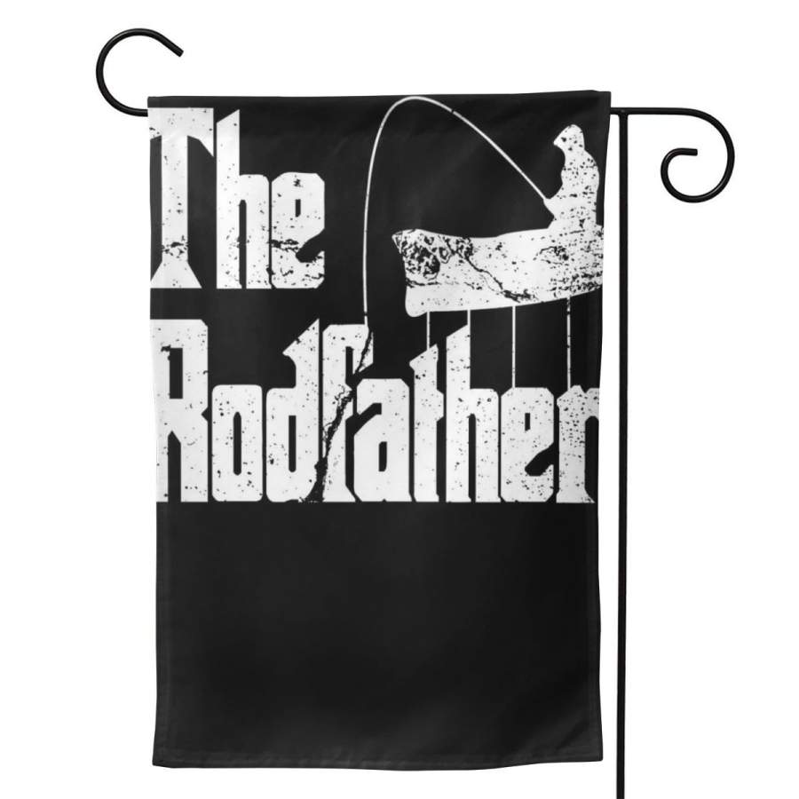 2 Pcs Garden Flag The Rodfather Horizontal Poster 12.5″x18″ -Mothers Day, Birthday Gifts for Mom, Dad, Wife, Husband, Daughters, Grandma, Friends