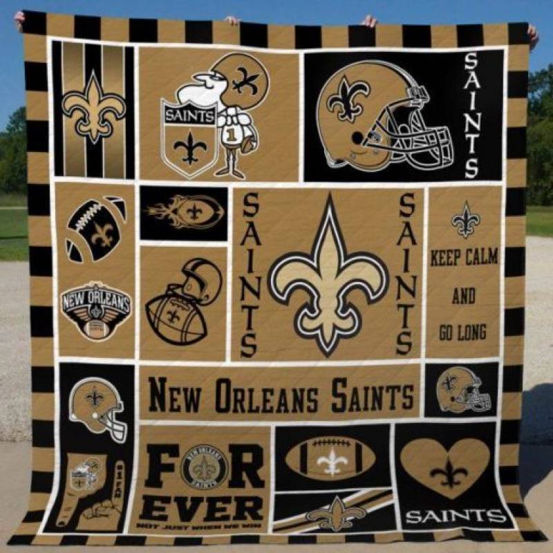 New Orleans Saints Quilt – Keep Calm and Go New Orleans Saints Quilt Blanket – Quilt New Orleans Saints For Fans