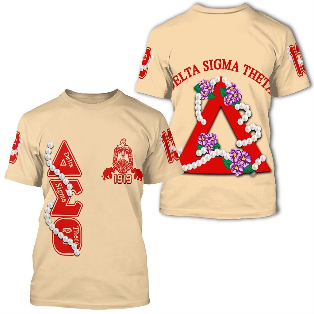 Greek Life T-Shirt – Delta Sigma Theta Pearl Cream Pareeshy T-Shirt