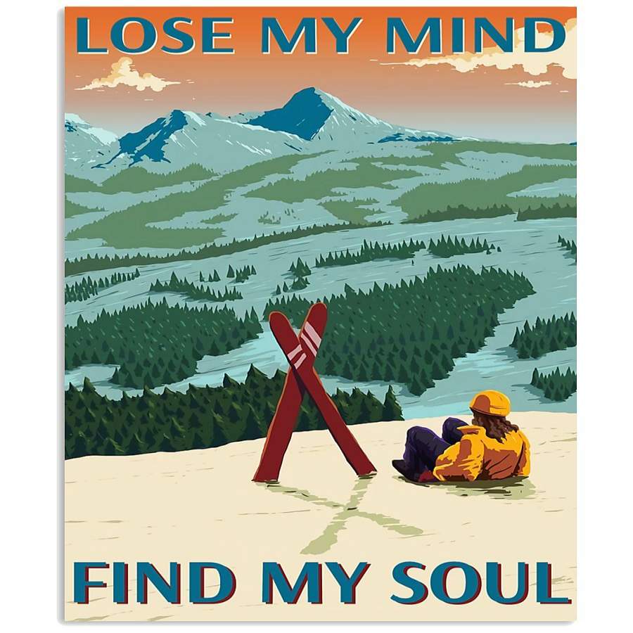 MP0411 – Skiing – Lose my mind find my soul – Poster