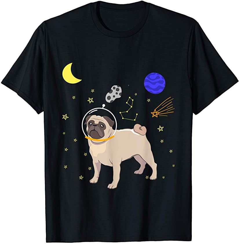 Astronaut Pug – Unique Dog Lover Puppy Cosmonaut T-Shirt