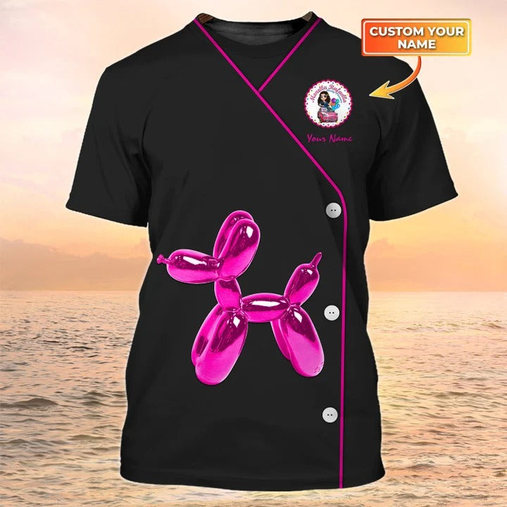 Custom 3D Black Shirt For Event Planner, Event Planning Black Uniform Shirt Women