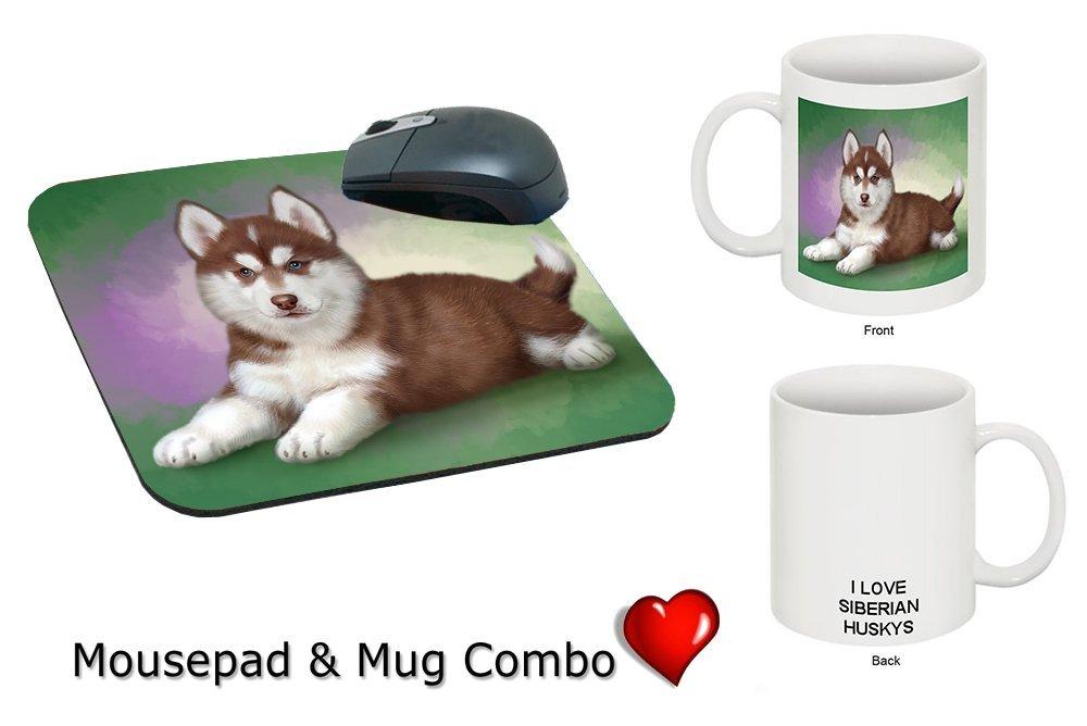 Siberian Husky Puppy Mug & Mousepad Combo Gift Set Mpc48120