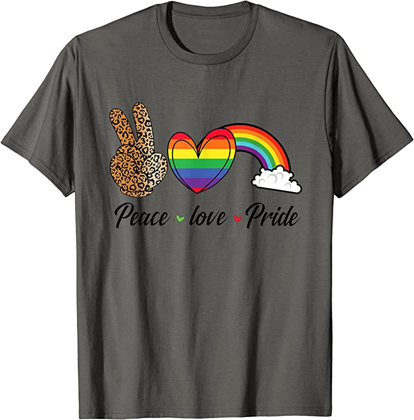 Vintage Peace Love Pride Month rainbow lgbtq T-Shirt