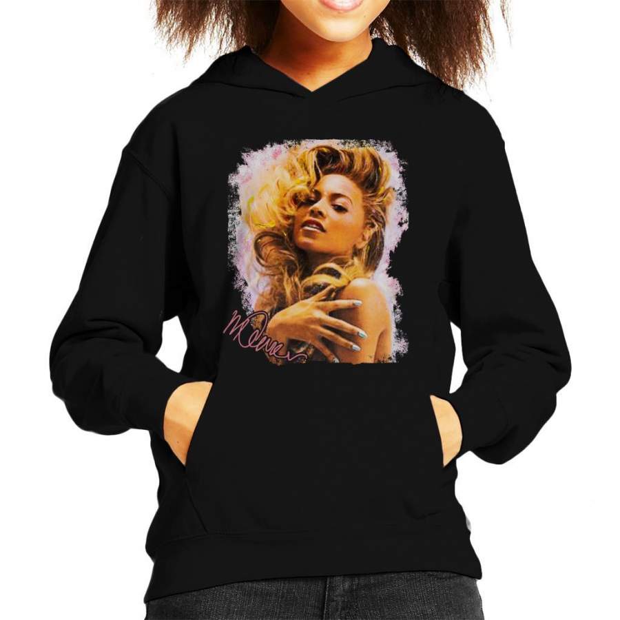 Sidney Maurer Original Portrait Of Singer Beyonce Shiny Nails Kid’s Hooded Sweatshirt