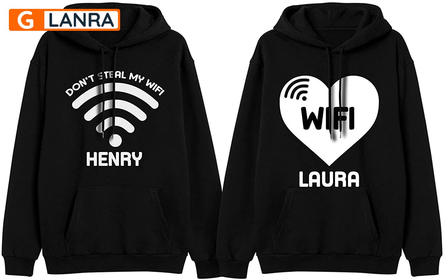 Personalized Don’T Still My Wifi Hoodie, Custom Couple Hoodie, Matching Couple Hoodie, Husband Wife Hoodie, Unisex Sweater, Sweatshirt