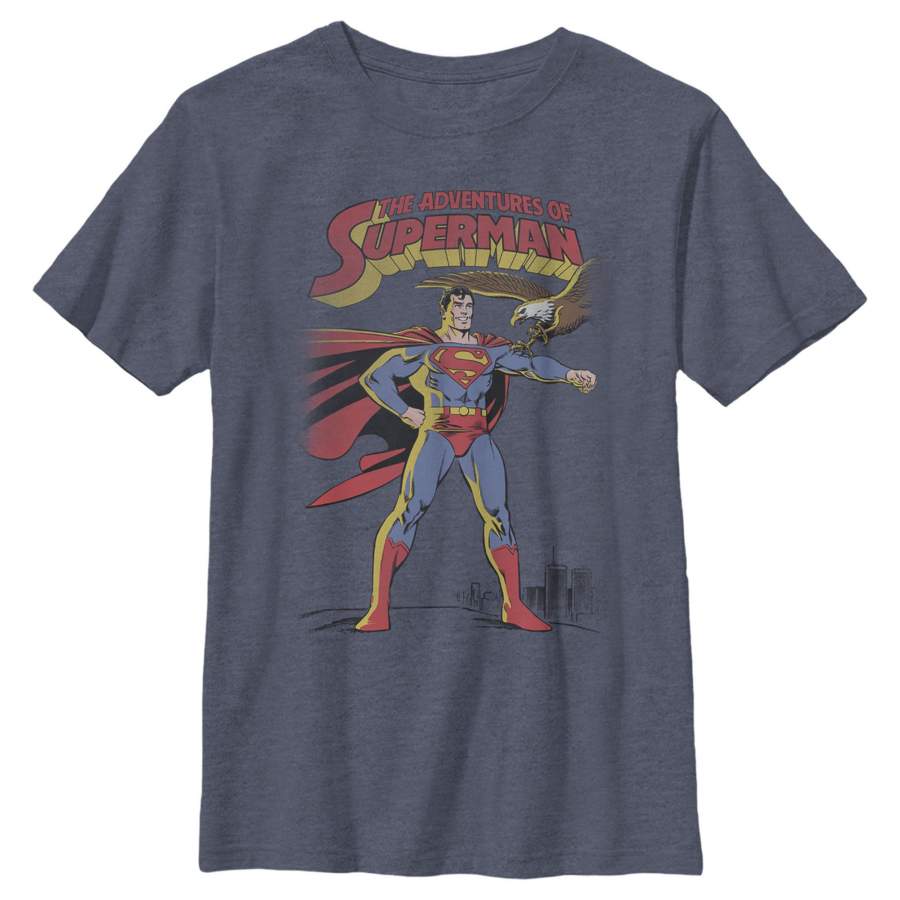 Superman Boy’s Patriotic Adventures  T Shirt