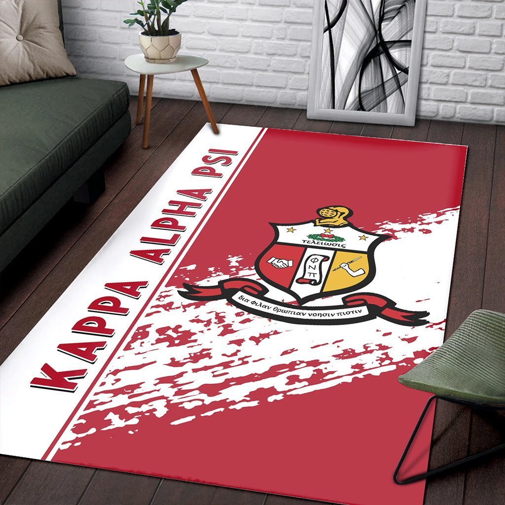 Greek Life Area Rug – Kappa Alpha Psi Area Rug Quarter Style