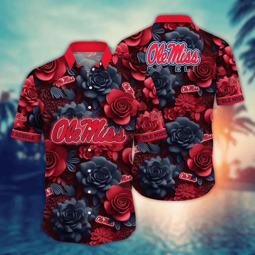 Ole Miss Rebels Ncaa Flower Aloha Hawaiian Shirt 7, Ncaa Hawaiian Shirt