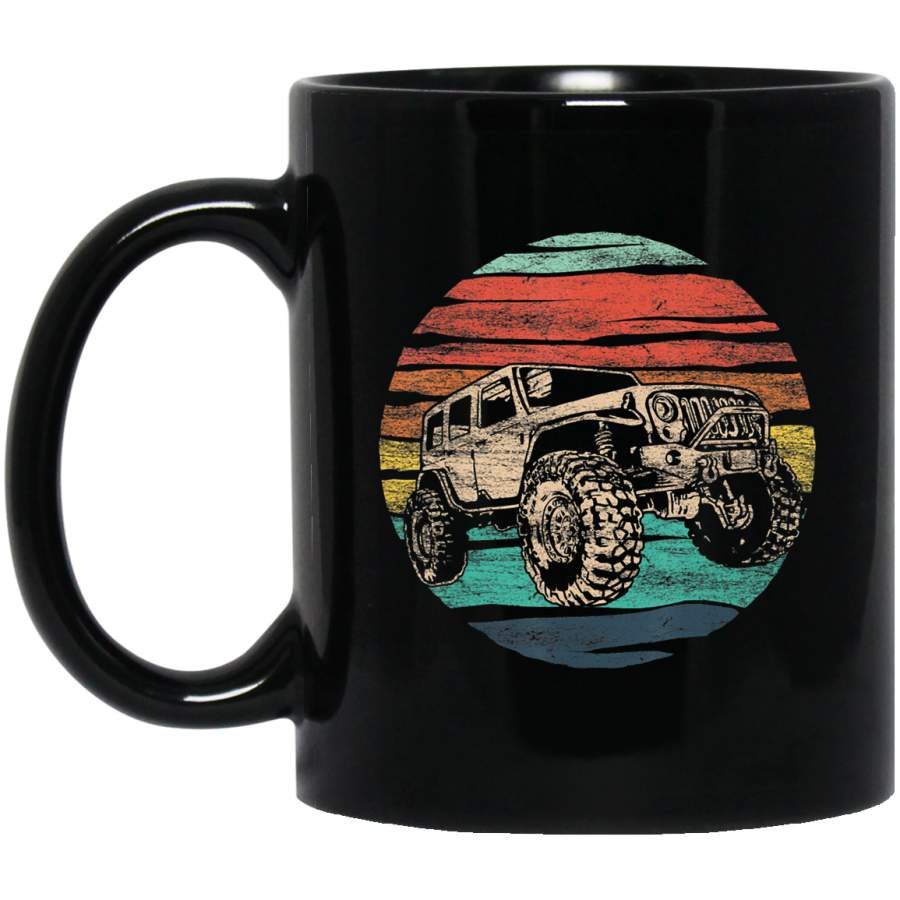 Vintage Jeep Retro 70s 4×4 Off Road Boys Girls Men Women Tee Coffee Mug