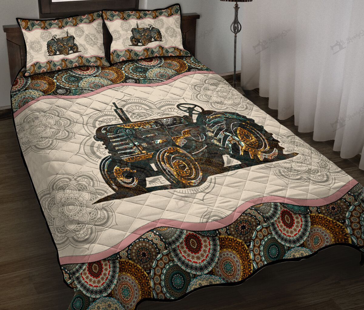 BIE20072009 Farmer Tractor Quilt Bed Set