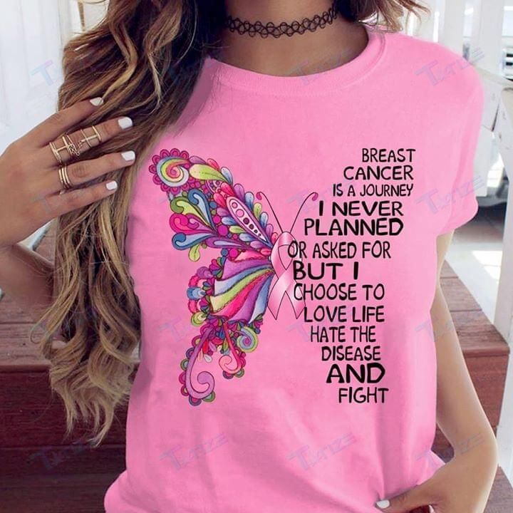 Breast Cancer Awareness Butterfly Graphic Unisex T Shirt, Sweatshirt, Hoodie Size S – 5Xl
