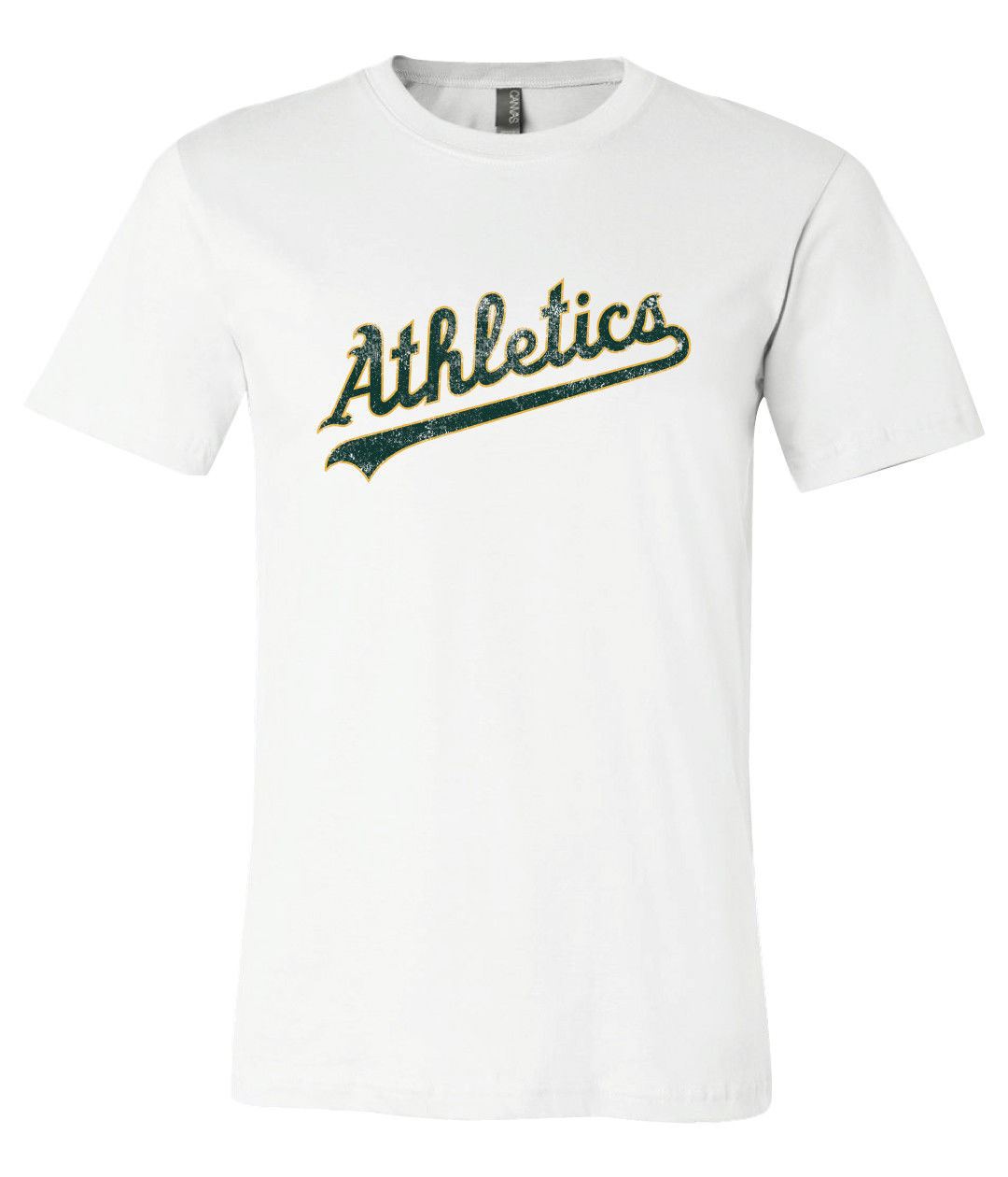 Oakland Athletics Text Logo Distressed Vintage Logo T-Shirt 6 Sizes S-3Xl!!