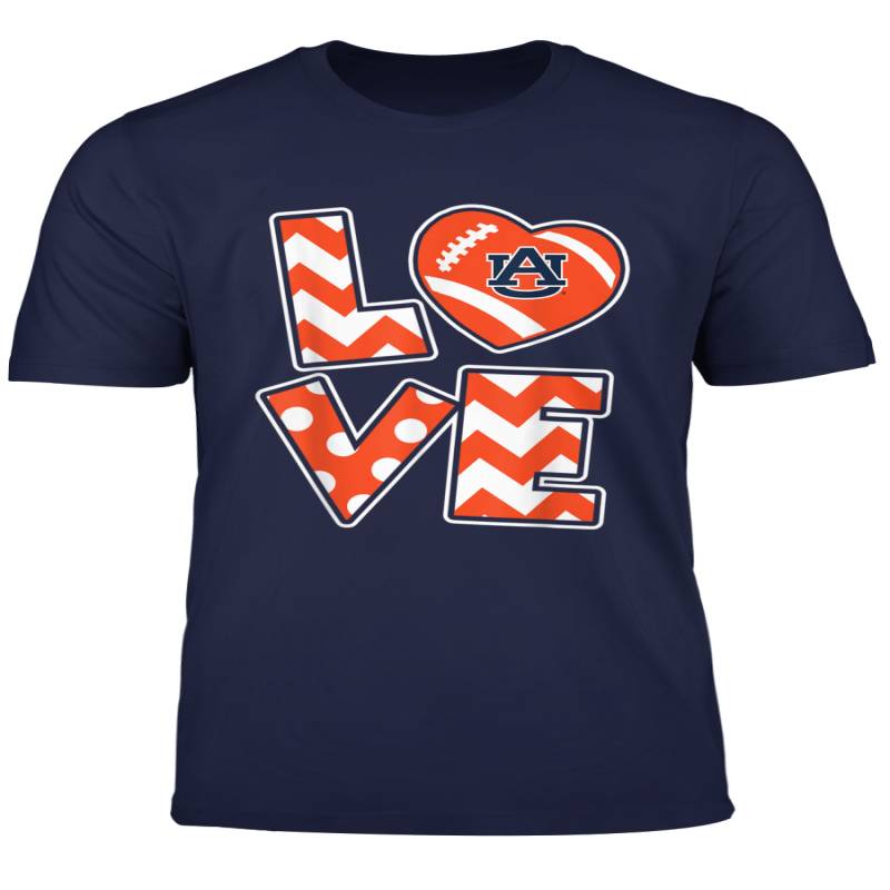 Auburn Tigers Love Auburn Football T Shirt Apparel