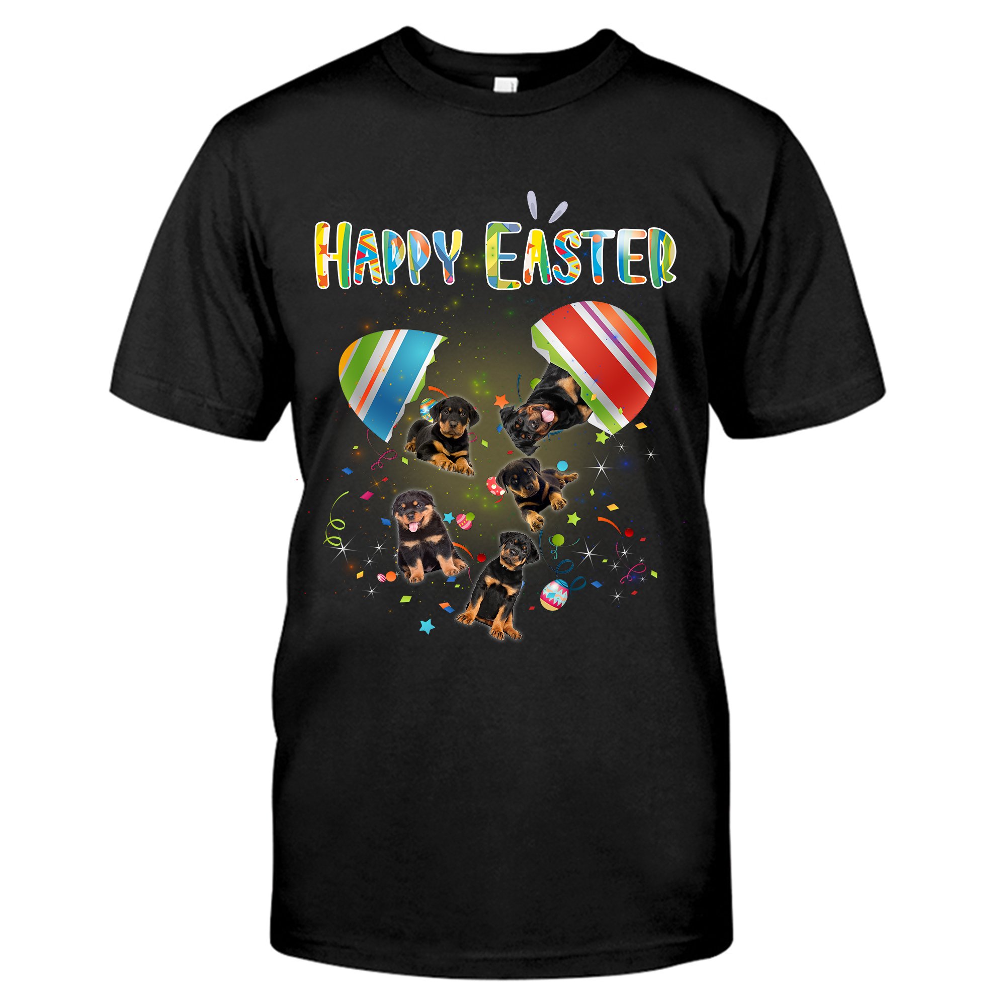 Unique Tshirt unique easter gifts, meaningful easter day presents, gift for kid, friend, families, babies, grandchildren ideas (plus size available) - Rottweiler Happy Easter Day D1934 - PersonalizedWitch Trending Products Design By Alwaysky Fashion In 2024