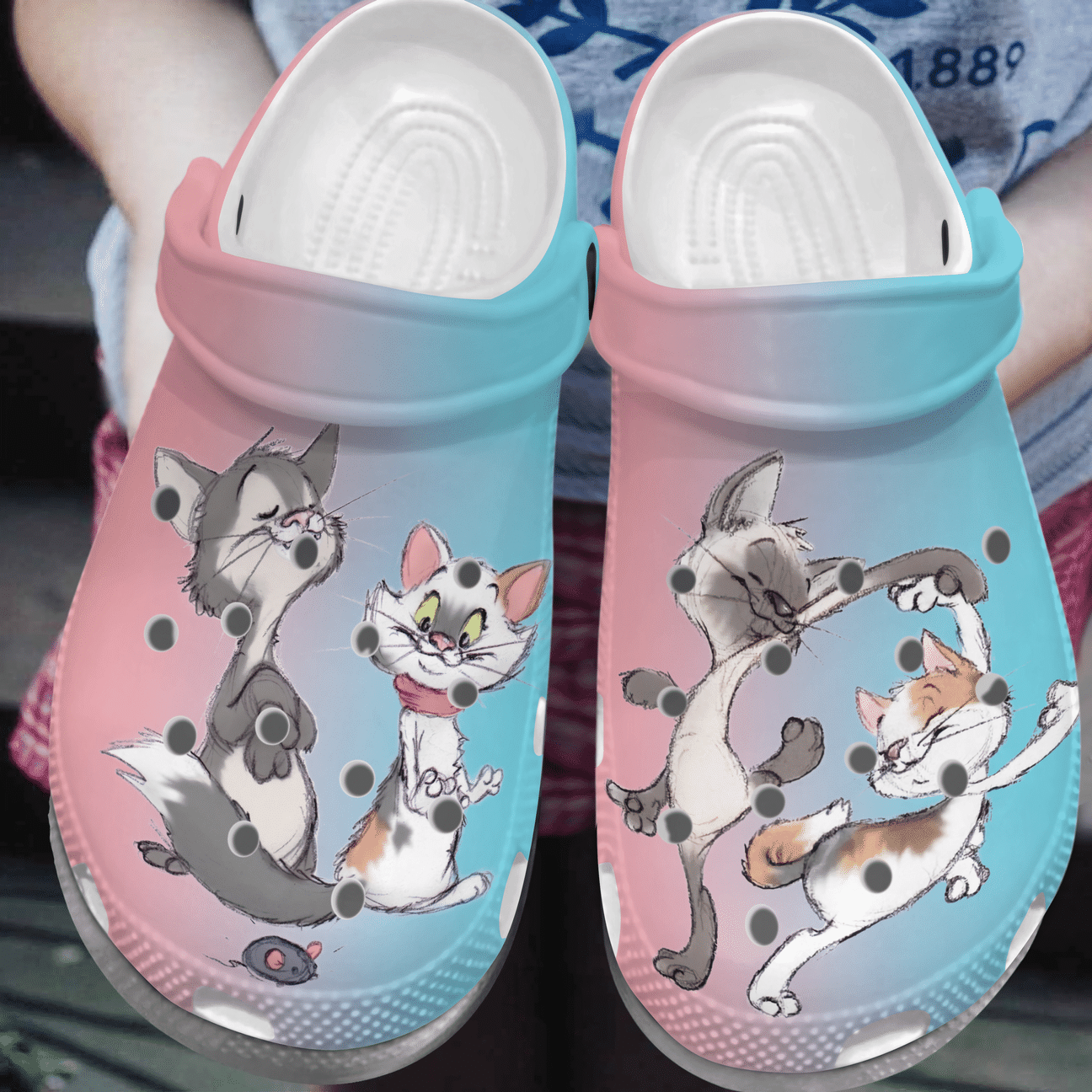 Cat Personalized Clog, Custom Name, Text, Color, Number Fashion Style For Women, Men, Kid, Print 3D Dance