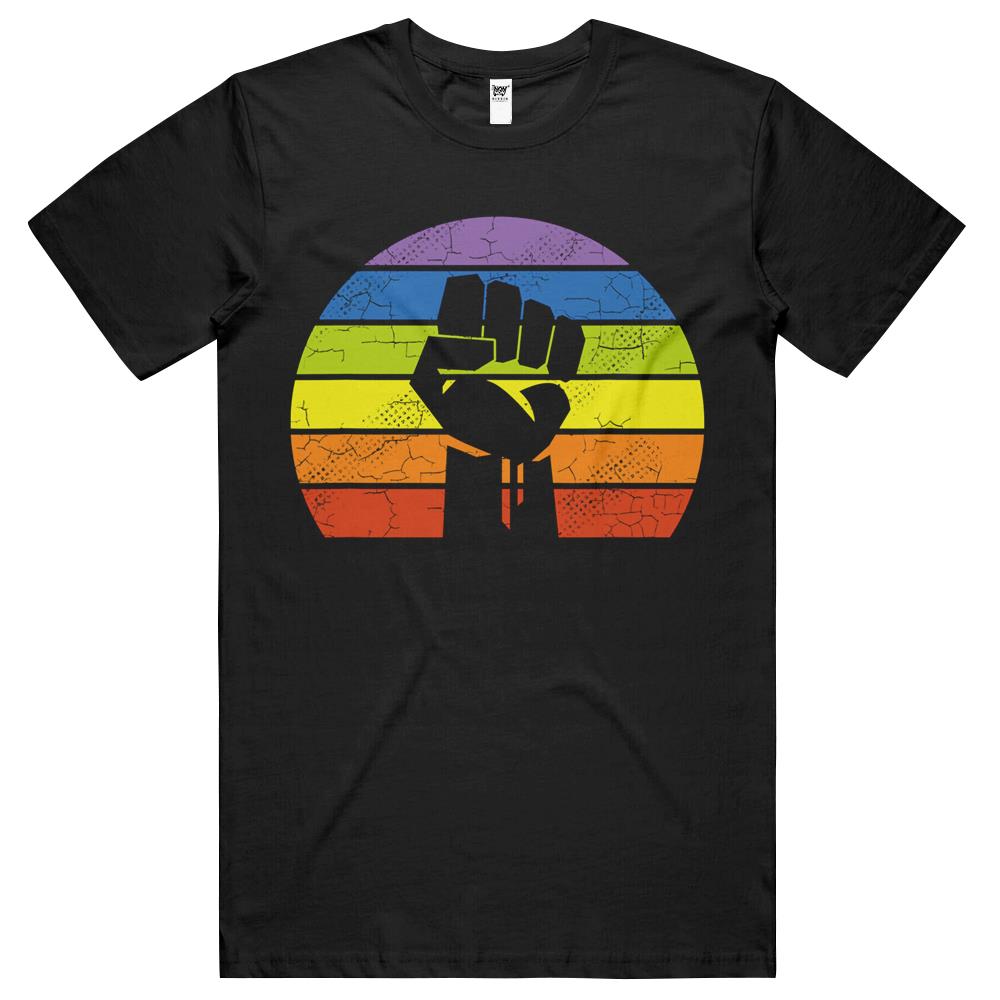 Lgbt Pride Flag Fist Retro Blm Vintage Black Lives Matter T Shirts