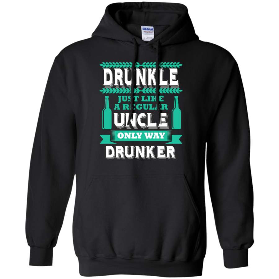 AGR Drunkle Funny Drunk Uncle Definition Gag Gift Men Gildan Pullover Hoodie