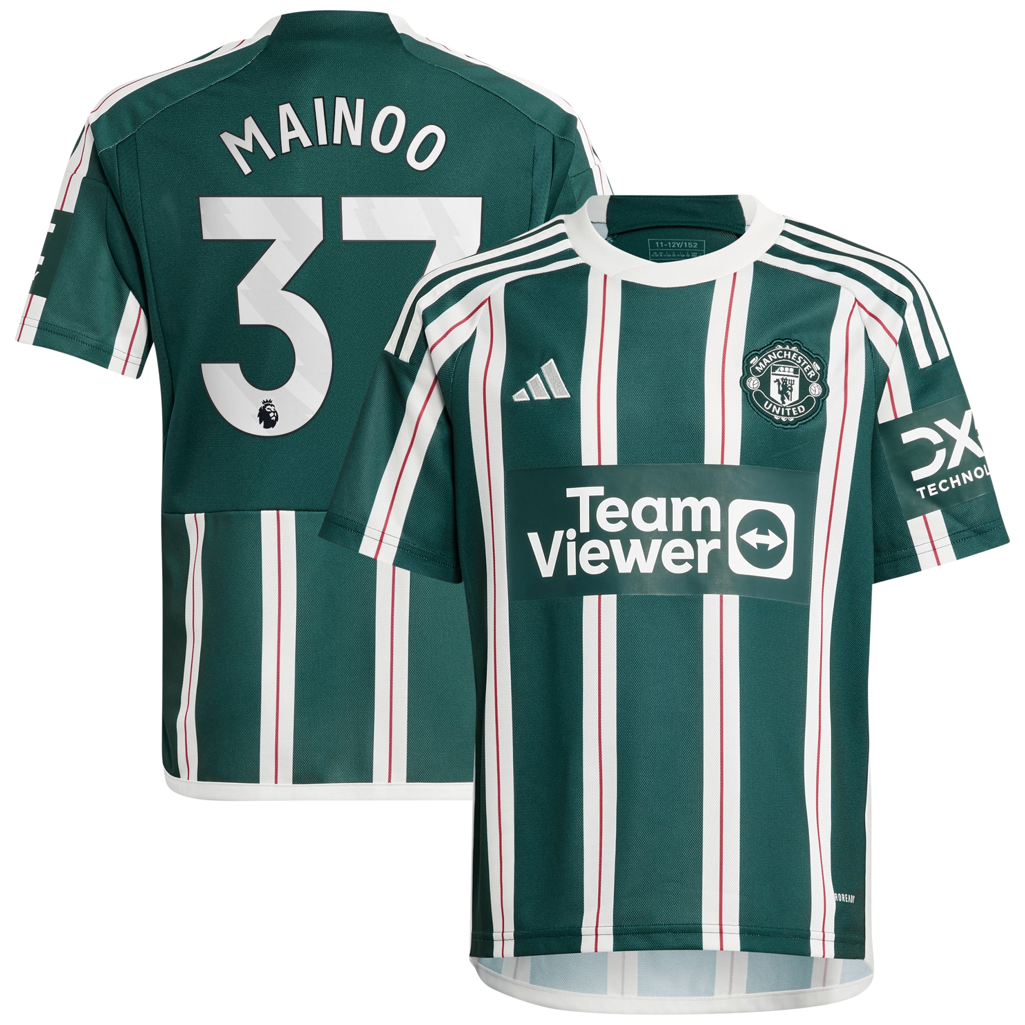 Kobbie Mainoo Manchester United Youth 2023/24 Away Replica Player Jersey – Green