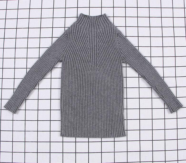 Baby Girls Ribbed Sweater 2022 Girls Sweaters Solid Candy Color Boys Sweaters Autumn New Knitted Kids Clothing Girls Pullover alx