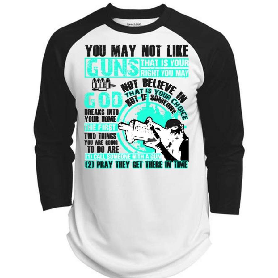 You May Not Like Guns T Shirt, I Love Veteran T Shirt, Awesome T-Shirts  (Polyester Game Baseball Jersey)