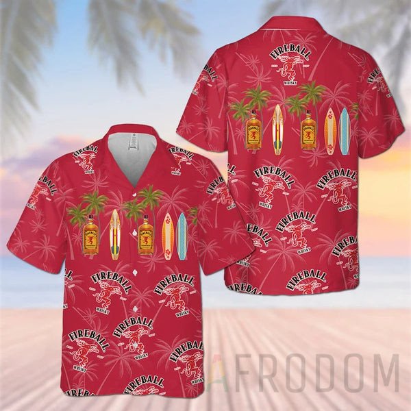 Palm Trees Hawaiian Fireball Shirts For Men And Women Ha83912