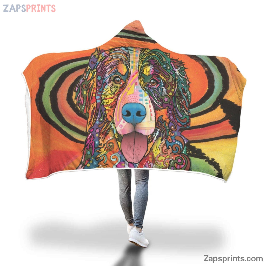 Bernese Mountain Design Hooded Blanket – Dean Russo Art