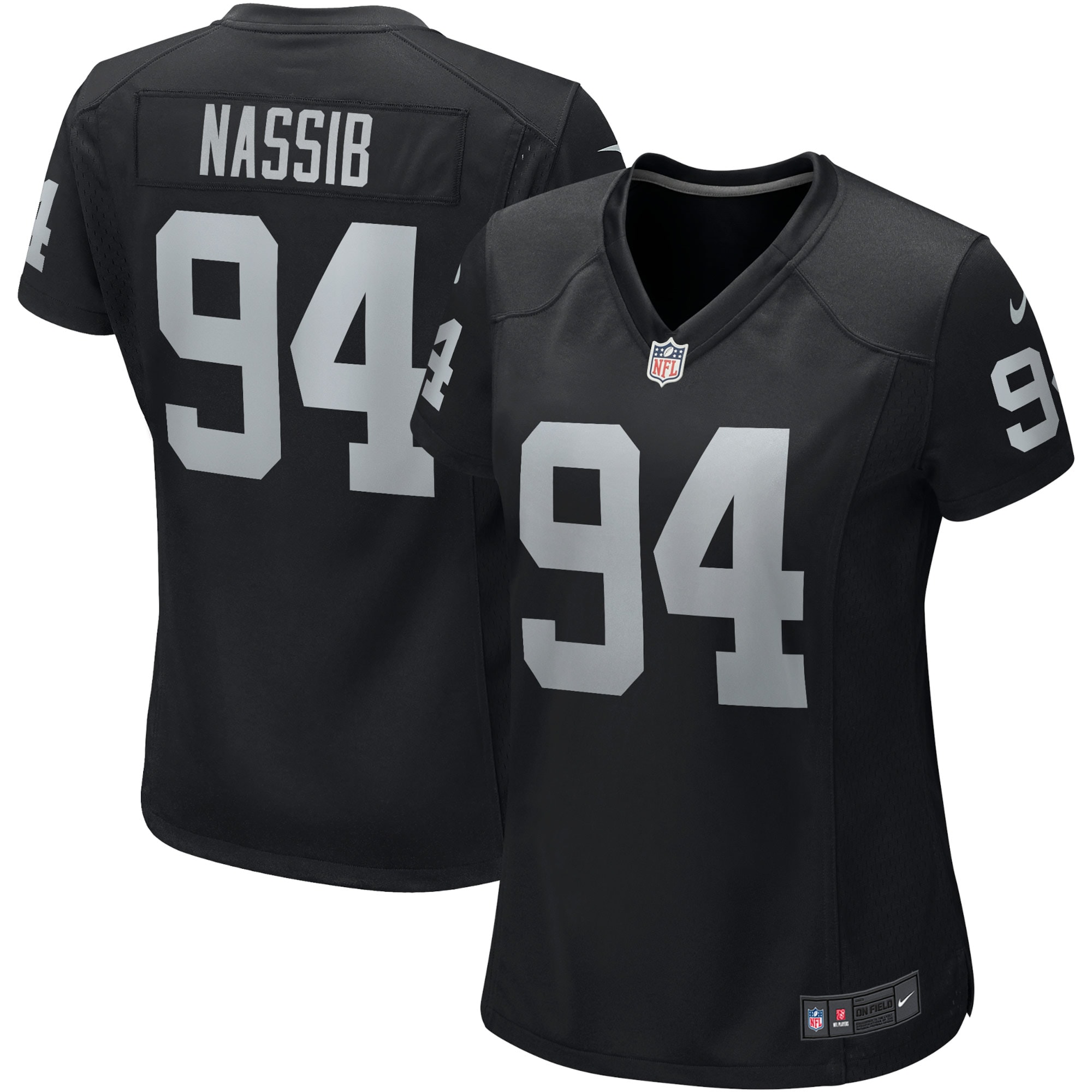 Women’s Las Vegas Raiders Carl Nassib Black Player Game Jersey