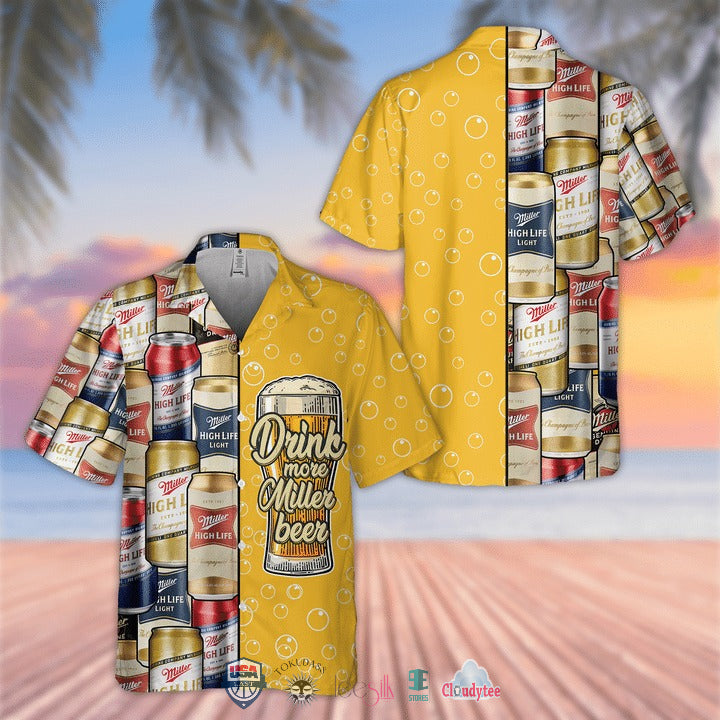 Drink More Miller Beer Hawaii Shirt Ha106362