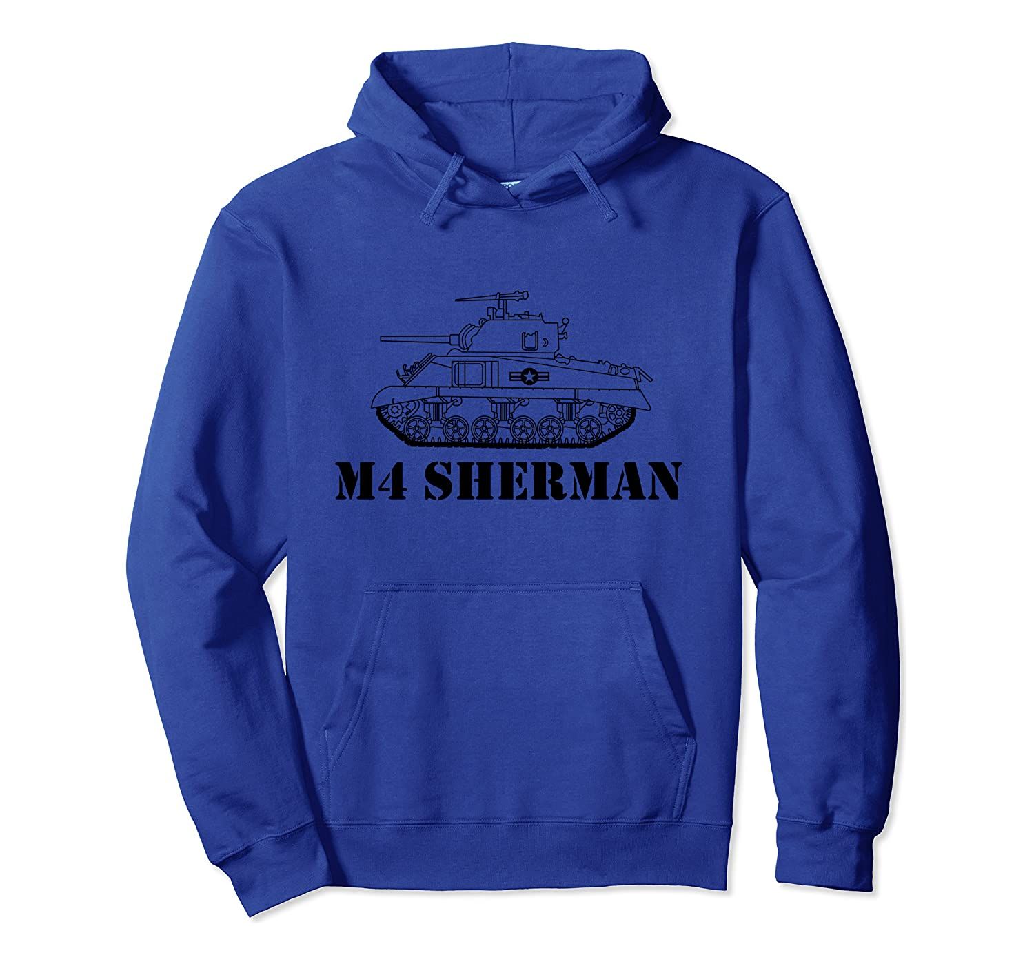 Vintage WW2 M4 Sherman Tank Schematic Black Armor Pullover Hoodie, T-Shirt, Sweatshirt, Tank Top, Racerback, Dolman