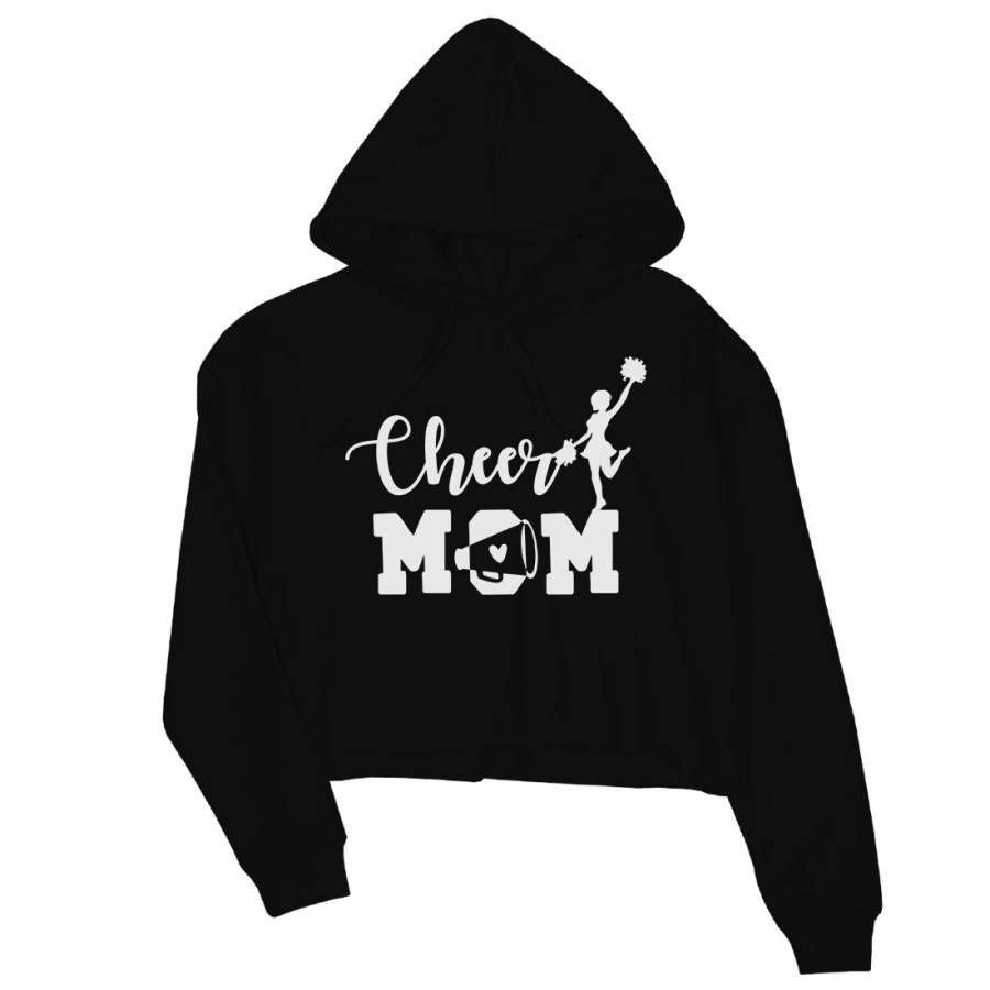 Cheer Mom Womens Cropped Hoodie Mother’s Day Gift From Daughter