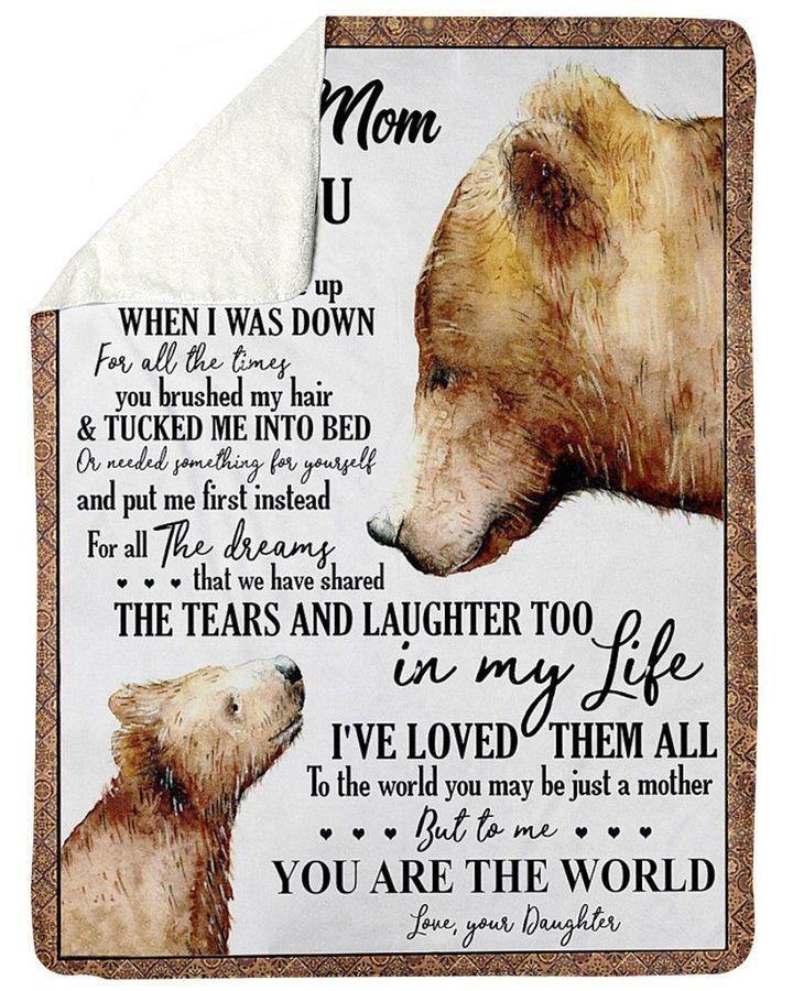 [Personalized Name] Bear The Tears And Laughter Too In My Life I’Ve Loved Them All  –  Gift For Mother’S Day, Mommy, Gift For Home Decor, Gift For Family  – Custom Fleece Blanket