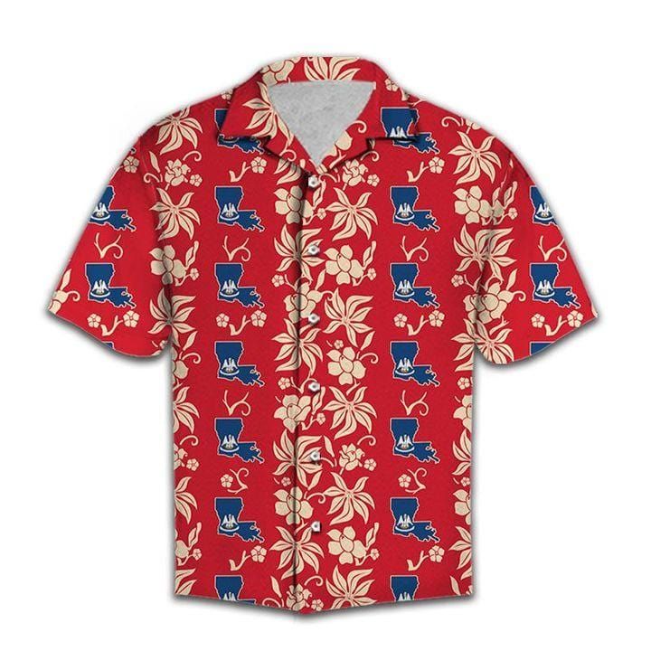 Felacia Red Pattern Louisiana Lover Hawaiian Ha17344